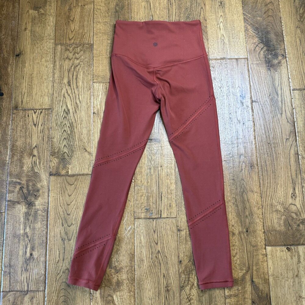 Lot of 3 Athleta Legging Bundle 7/8 Tight Womens Size XXS Burgundy, Orange - Picture 8 of 11